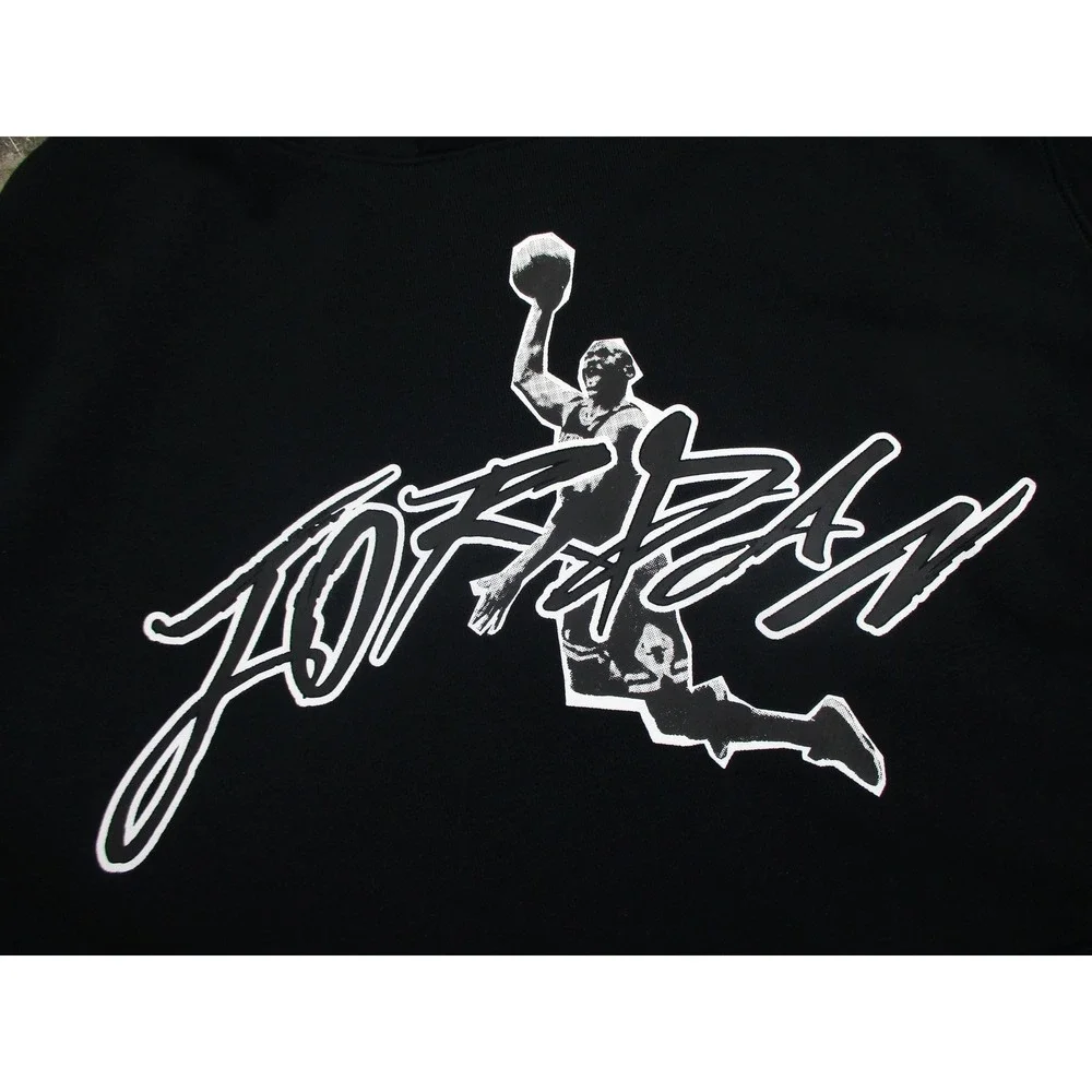 Jordan Hoodie Mens Large Black Jumpman Pullover Basketball Graphic DJ0634-010
